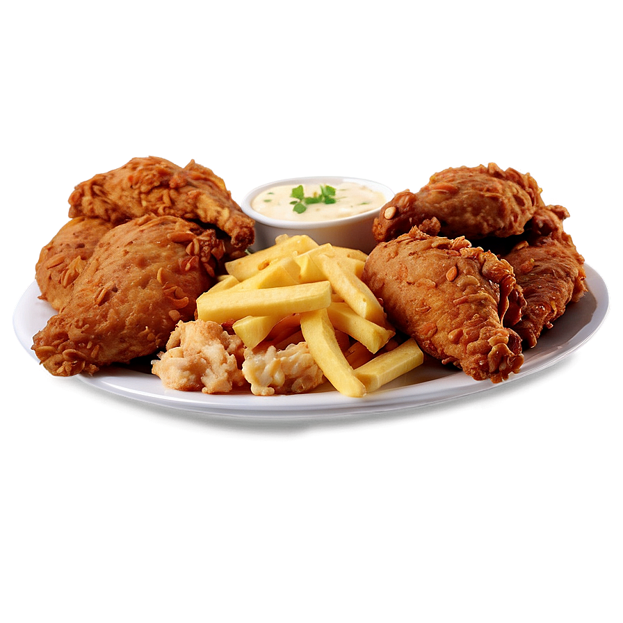 Fried Chicken Platter Png Dhx