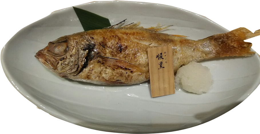 Fried Fishon Platewith Garnish