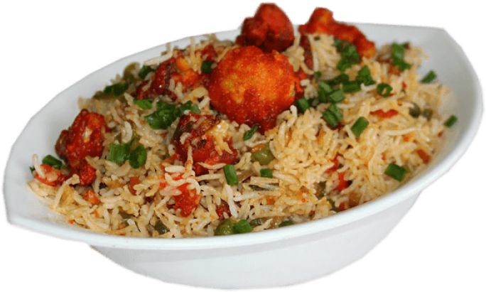 Fried Ricewith Crispy Chicken Balls