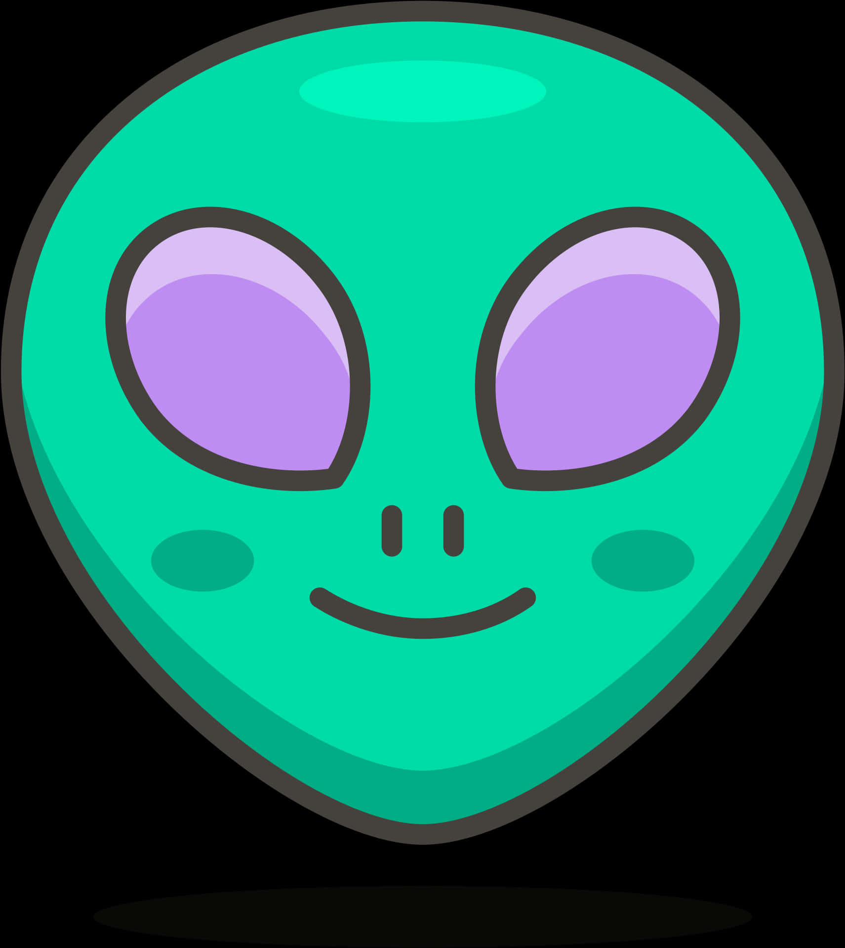 Friendly Cartoon Alien Head