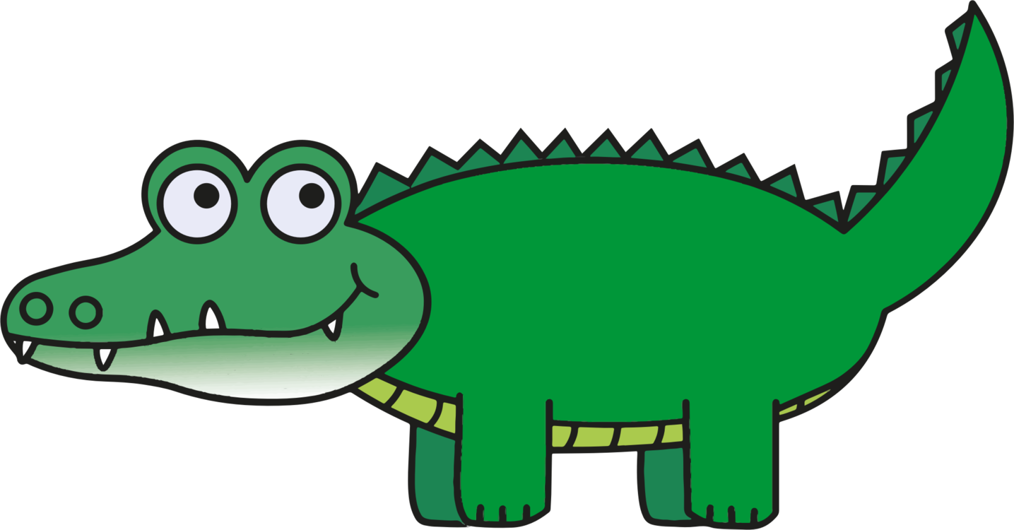 Friendly Cartoon Alligator