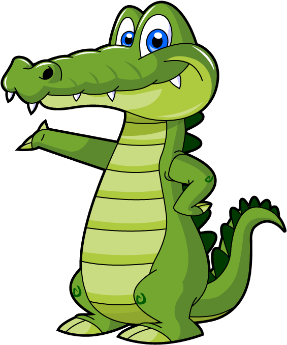 Friendly Cartoon Alligator