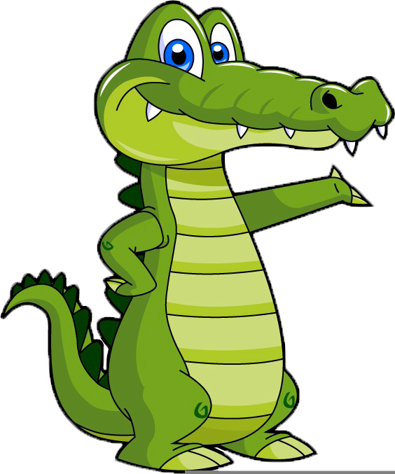 Friendly Cartoon Alligator Standing