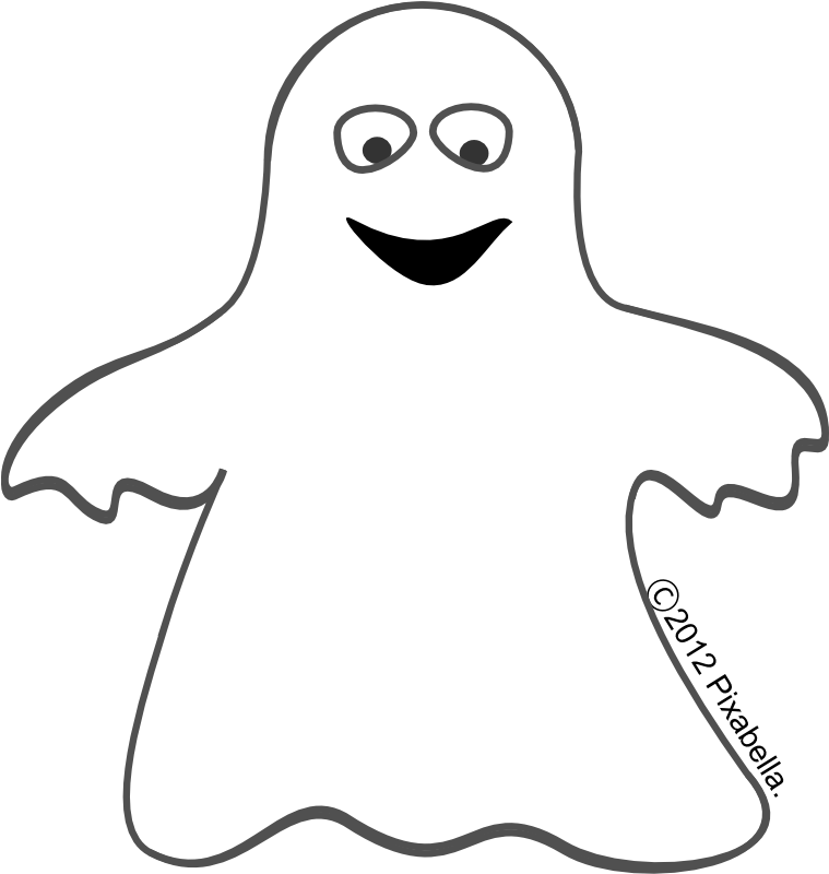 Friendly Cartoon Ghost Graphic