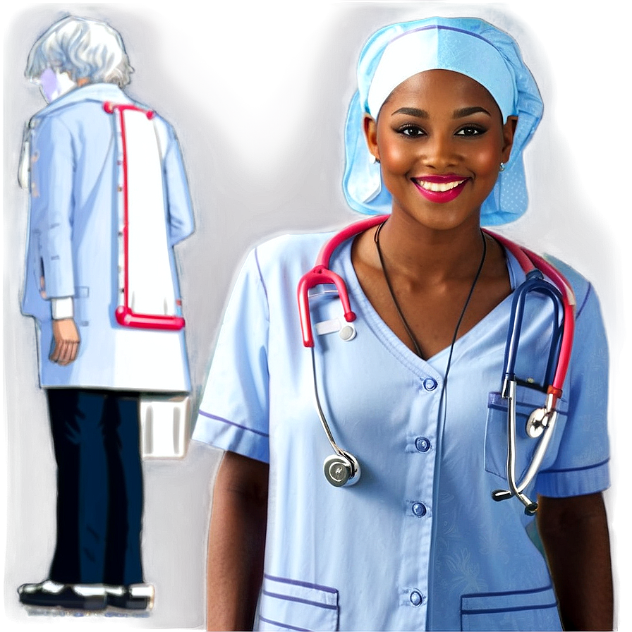 Friendly Nurse Character Png 05242024