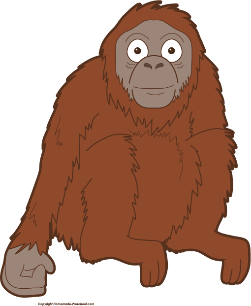 Friendly Orangutan Cartoon