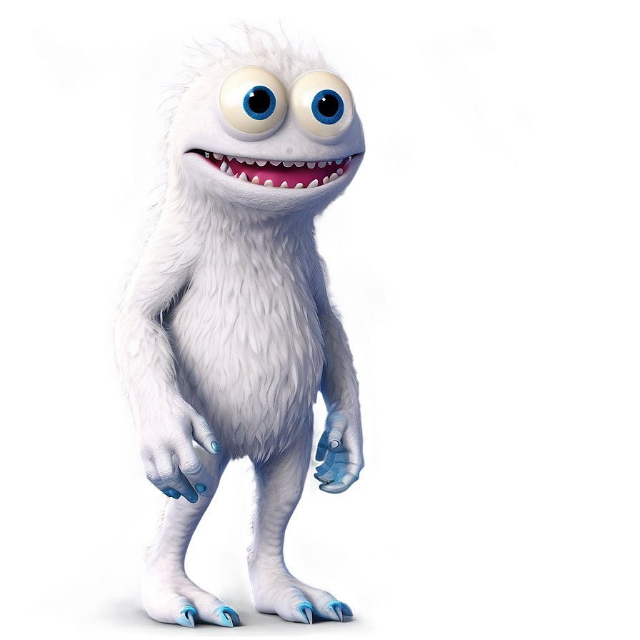 Friendly White Monster Character Png Yrg