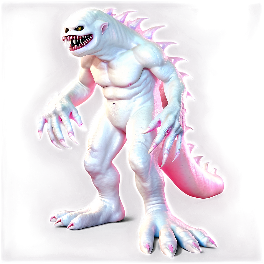 Friendly White Monster Png 81