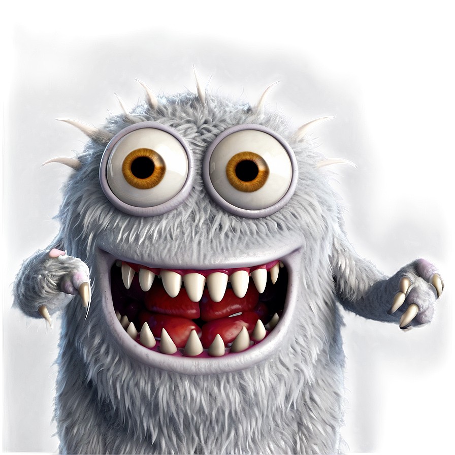 Friendly White Monster Png Xta37