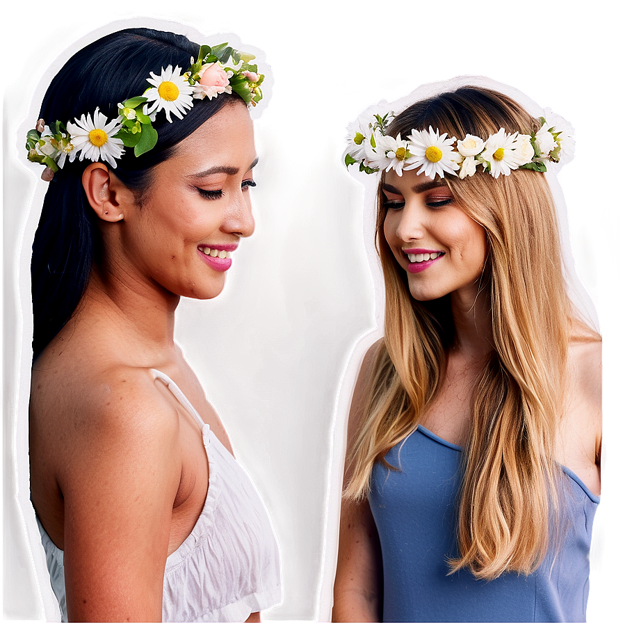 Friends With Flower Crowns Png Siy