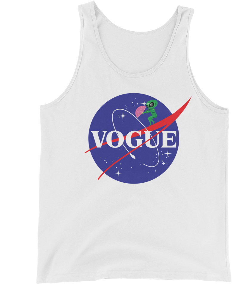 Frog Astronaut Vogue Parody Tank Top