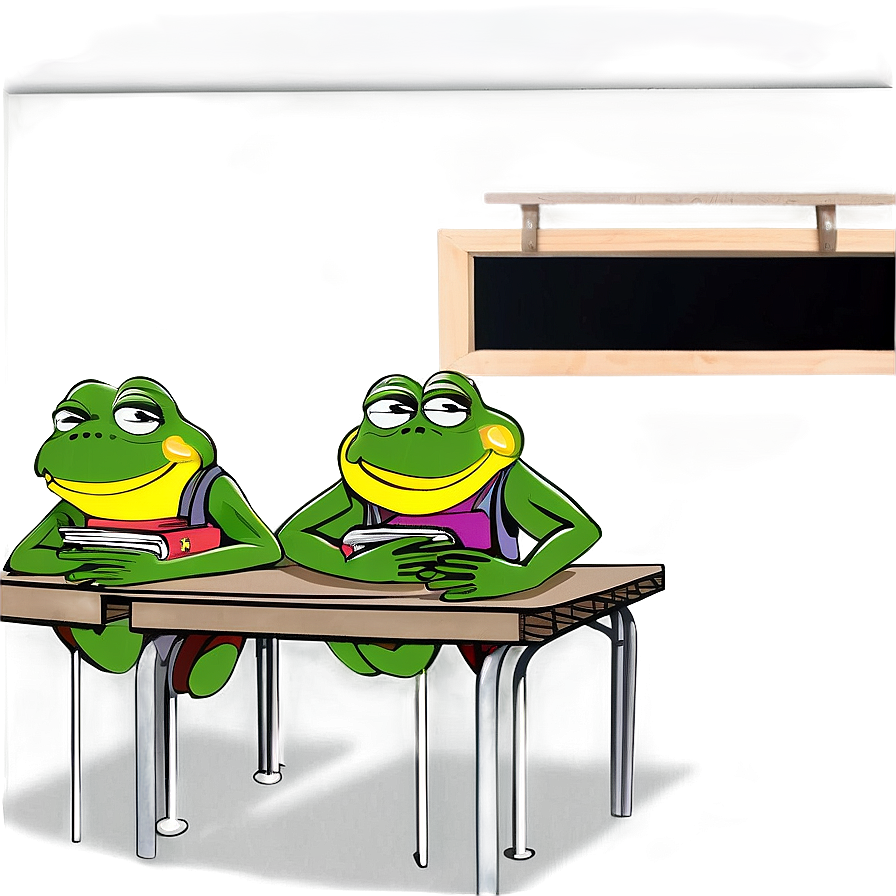 Frog At School Cartoon Png 06272024