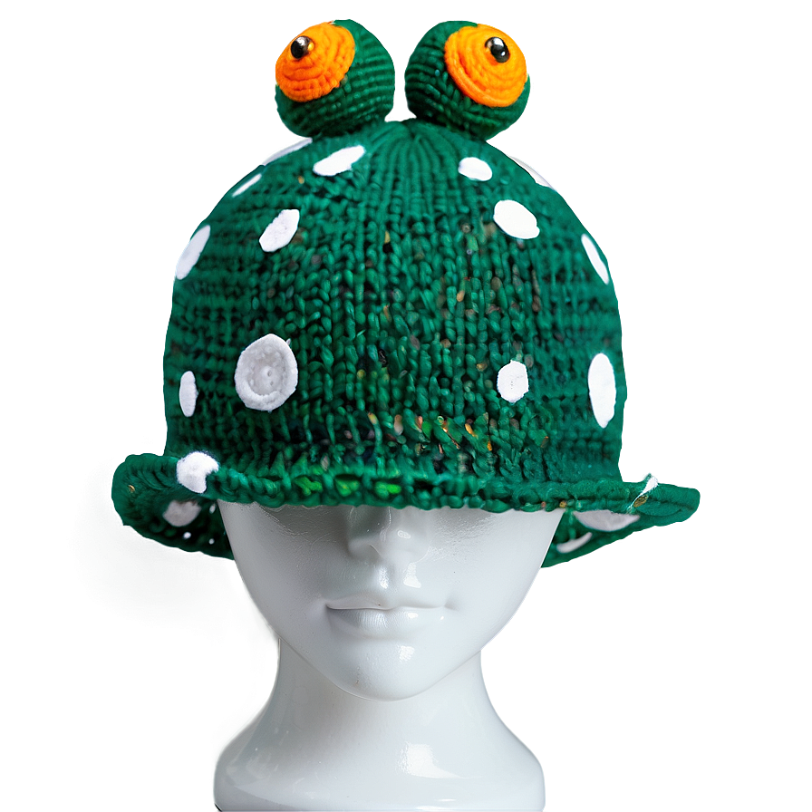 Frog Hat With Polka Dots Png Hwr25