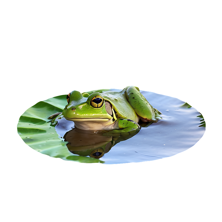 Frog In Pond Scenery Png Epa28