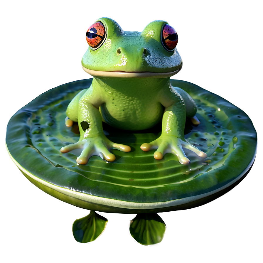 Frog On Lily Pad Png Aqx49