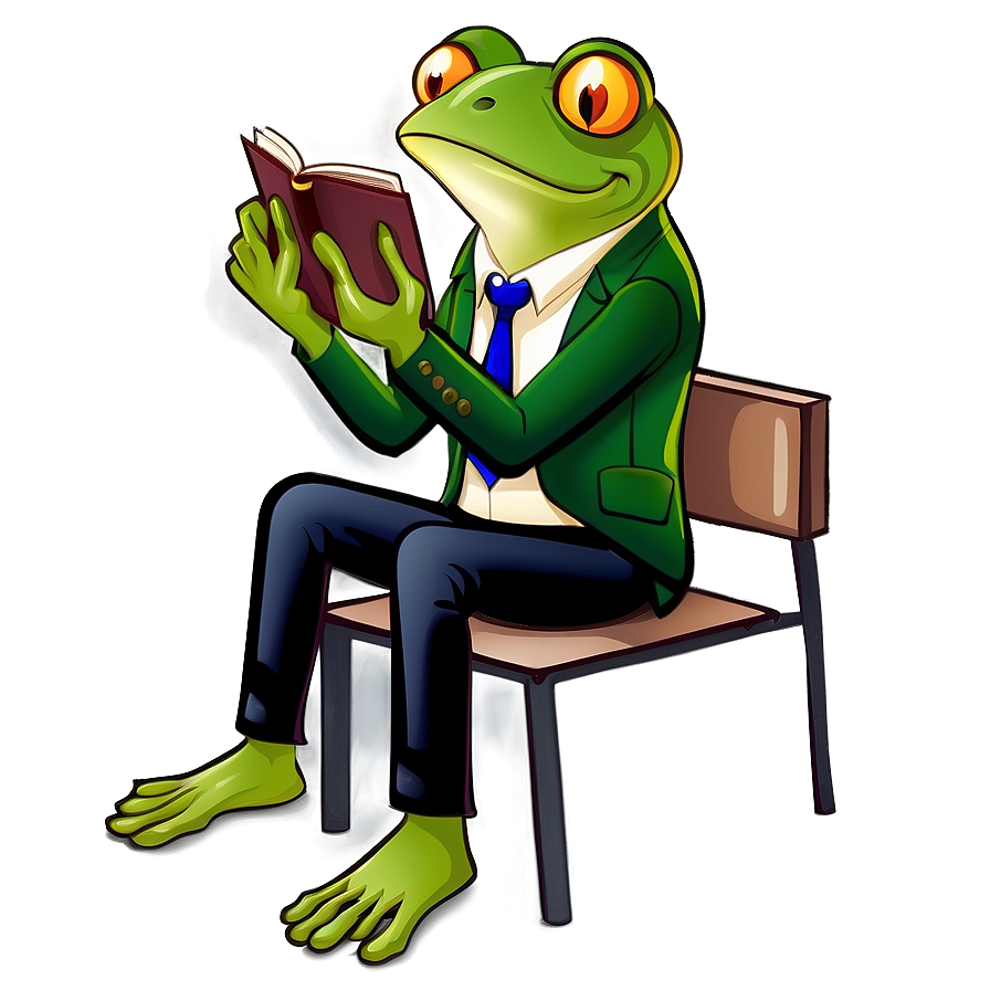 Frog Reading Clipart Png 29