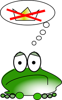 Frog Thinking About Crown Illustration