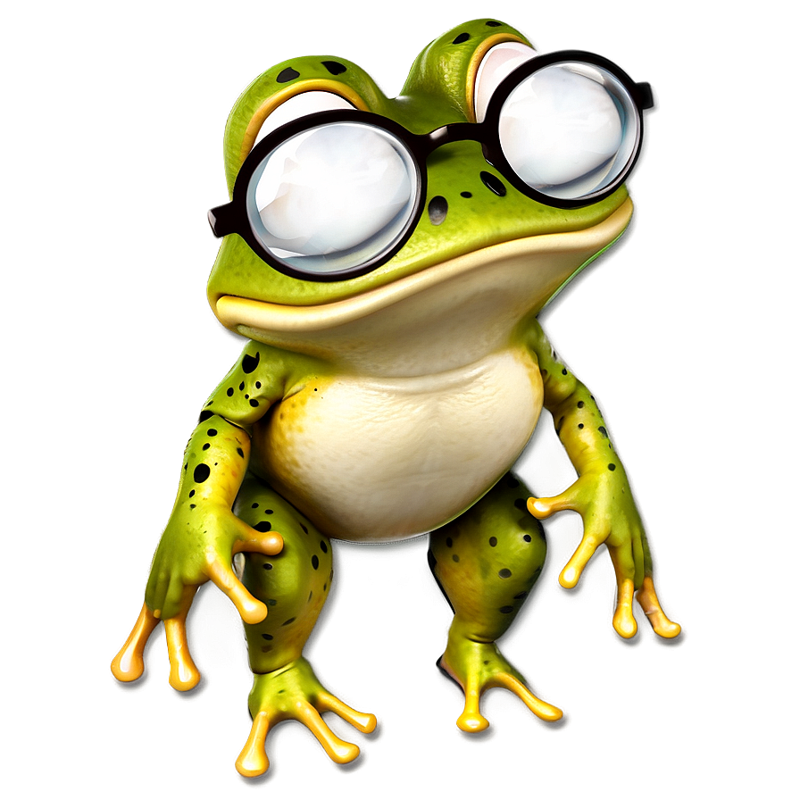 Frog With Glasses Clipart Png 84