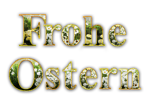 Frohe Ostern Greeting Text