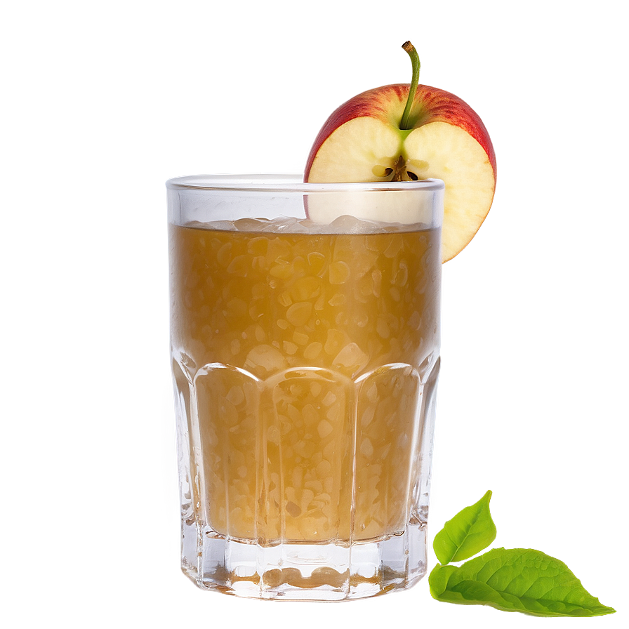 Frosted Apple Juice Glass Png 06132024