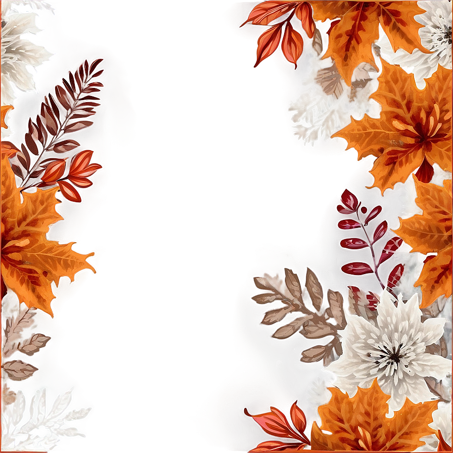 Frosted Autumn Blooms Png 4