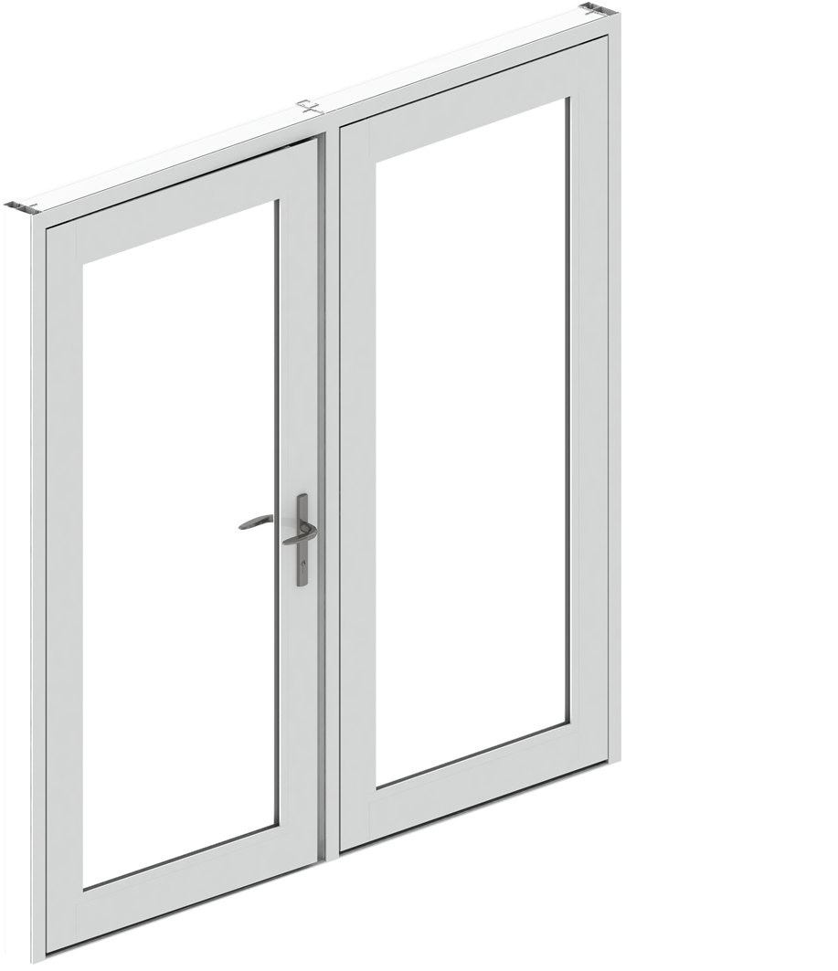 Frosted Glass Double Door