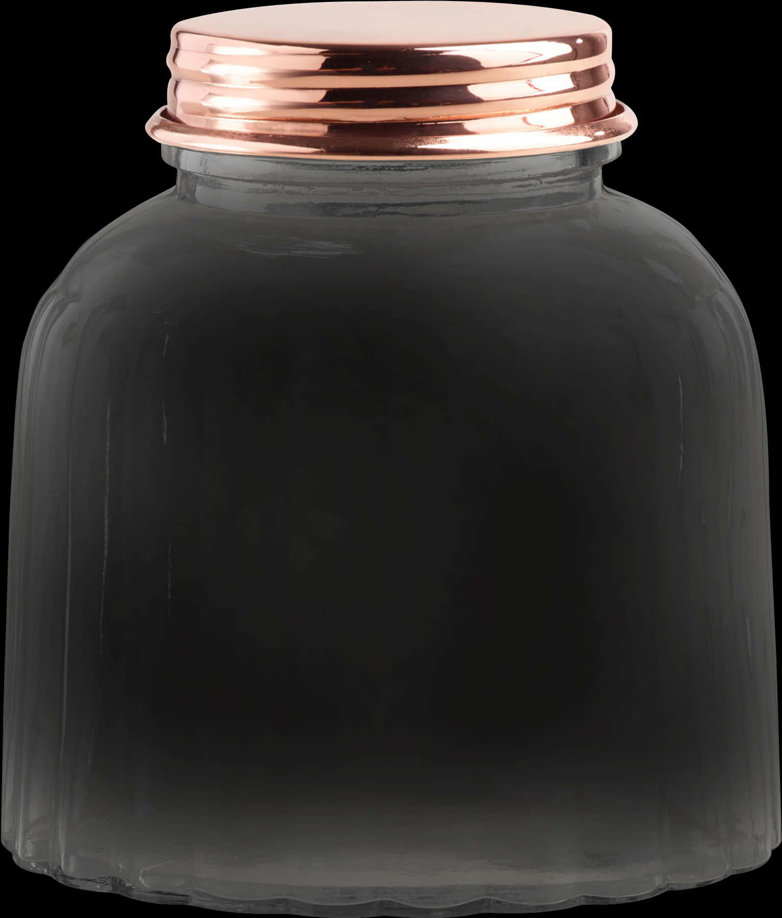 Frosted Glass Jarwith Copper Lid