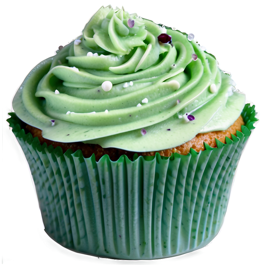 Frosted Green Cupcake Png 05062024