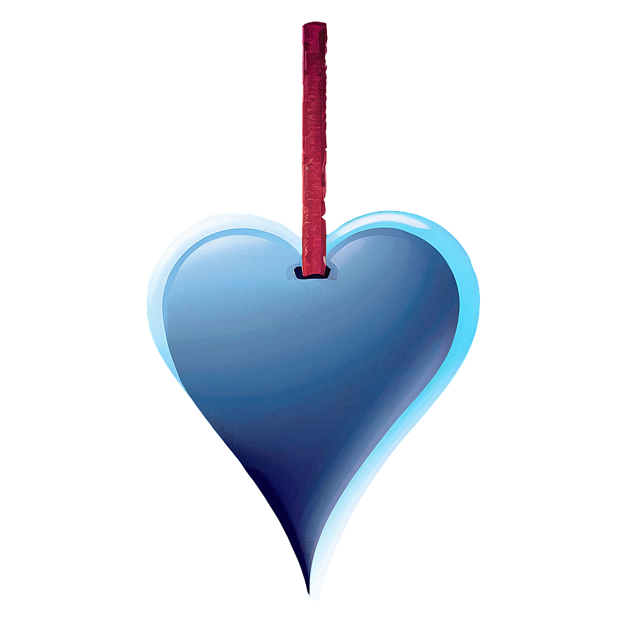 Frosty Blue Heart Icon Png 06272024