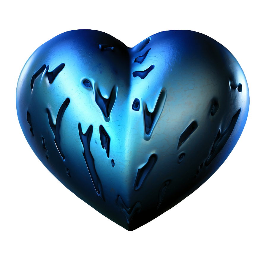 Frosty Blue Heart Icon Png Mia