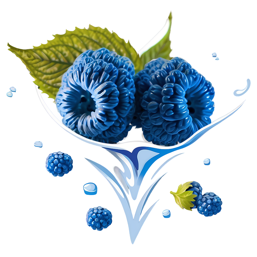 Frosty Blue Raspberry Png 8