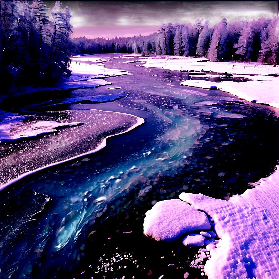 Frosty Frozen River Png 72