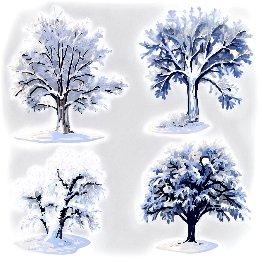 Frosty Snow Covered Trees Png 81