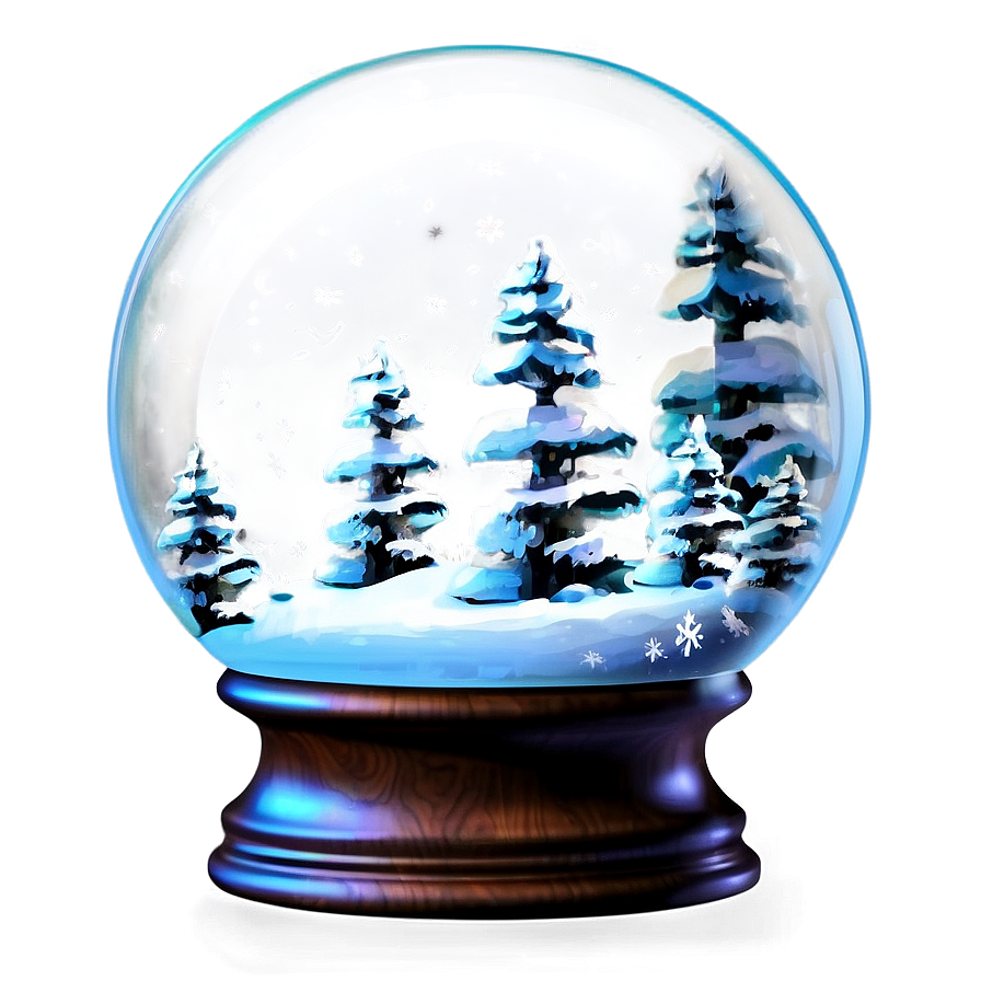 Frosty Snow Globe Scene Png 96