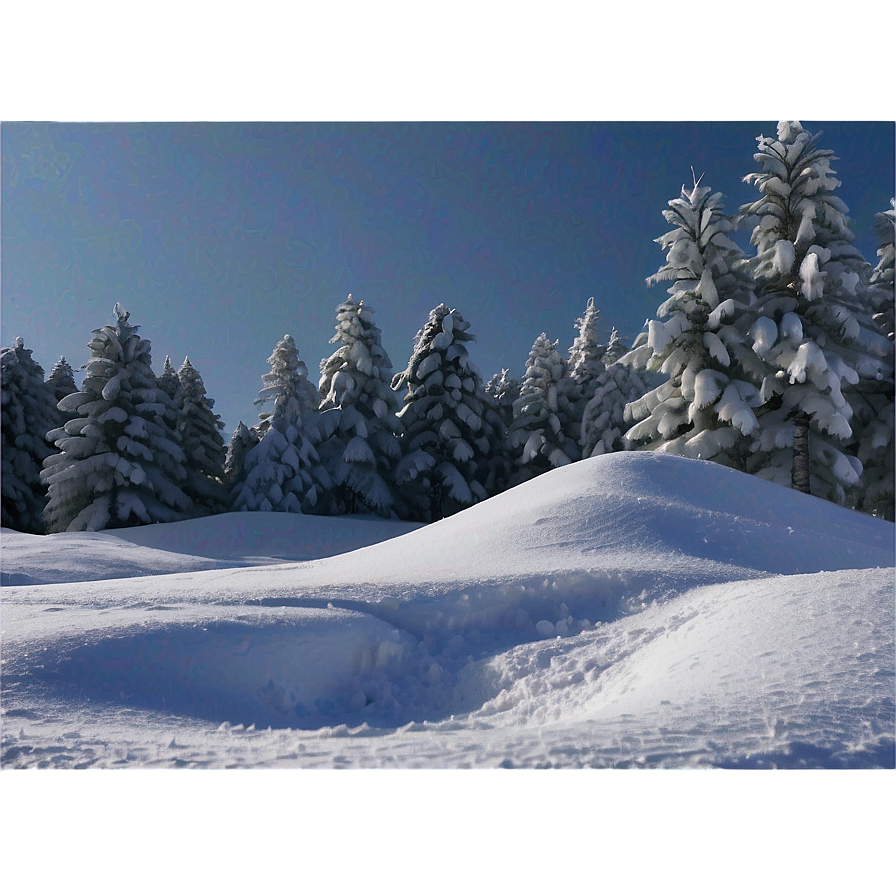 Frosty Snowdrifts Landscape Png 06292024