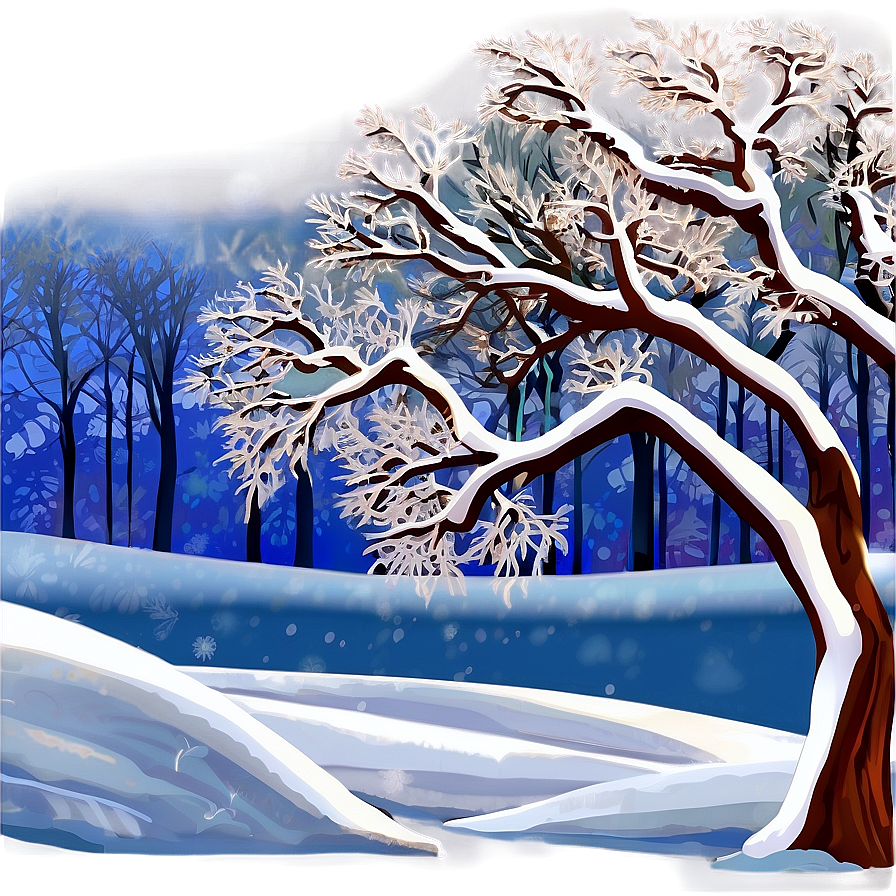 Frosty Snowdrifts Landscape Png Ash88