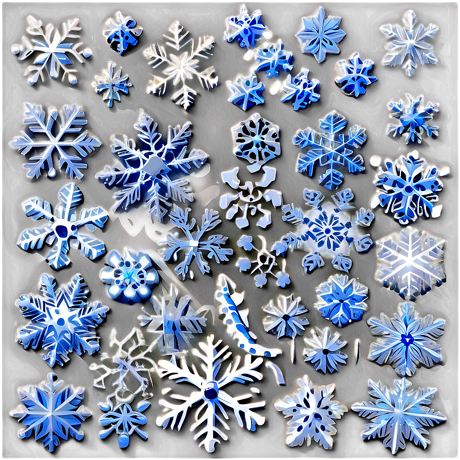 Frosty Snowflakes Pattern Png 06292024