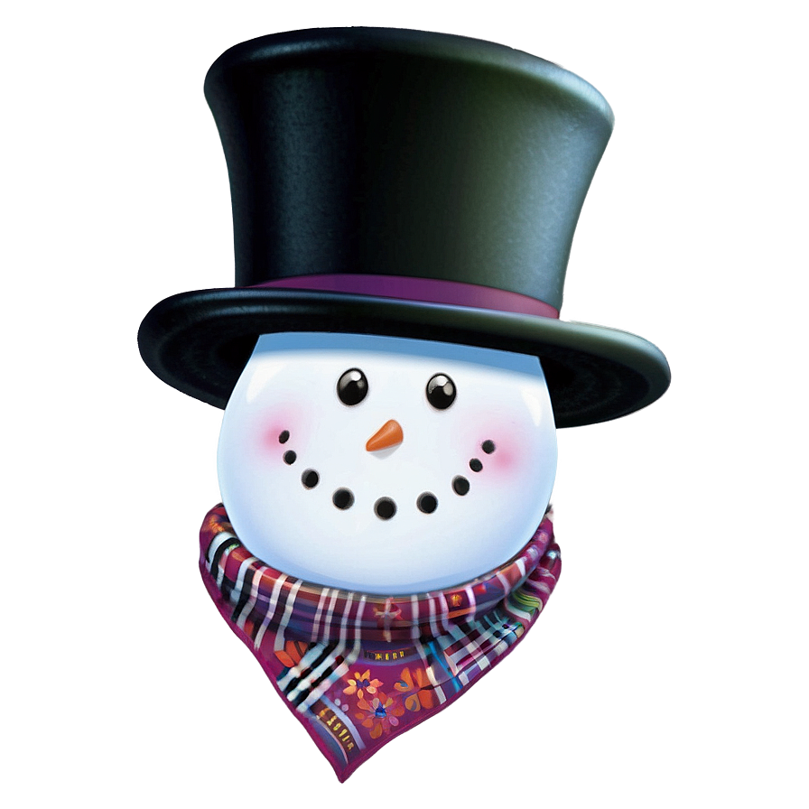 Frosty Snowman Hat And Scarf Png Ucj30