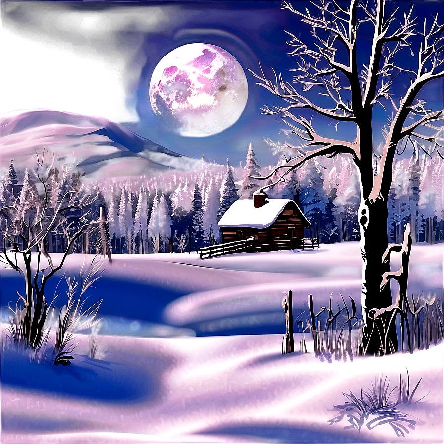 Frosty Winter Scene Png 06292024