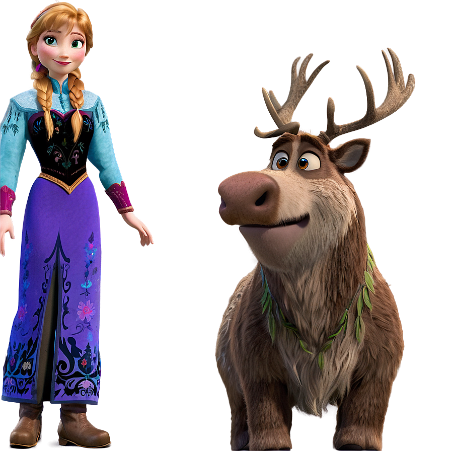 Frozen Anna And Sven Png Qhl62