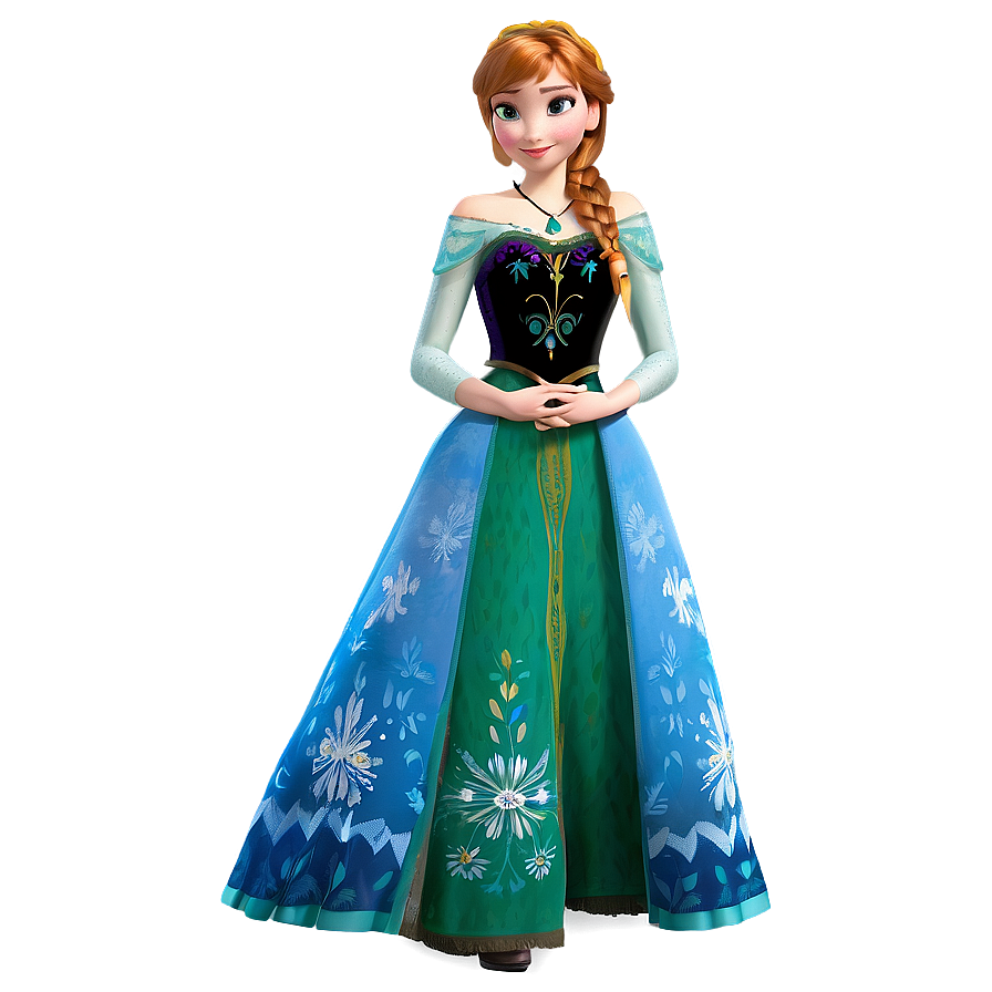 Frozen Anna Green Dress Png 06282024