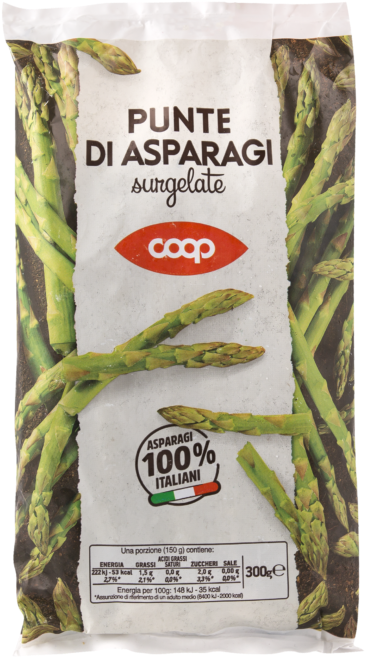 Frozen Asparagus Tips Package