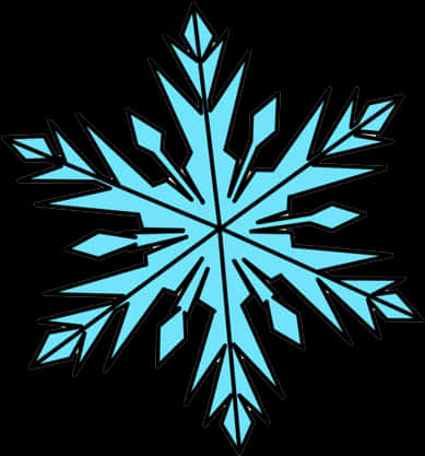 Frozen Blue Snowflake Graphic