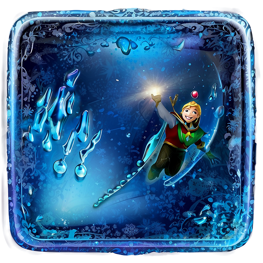 Frozen Blue Square Icon Png 87