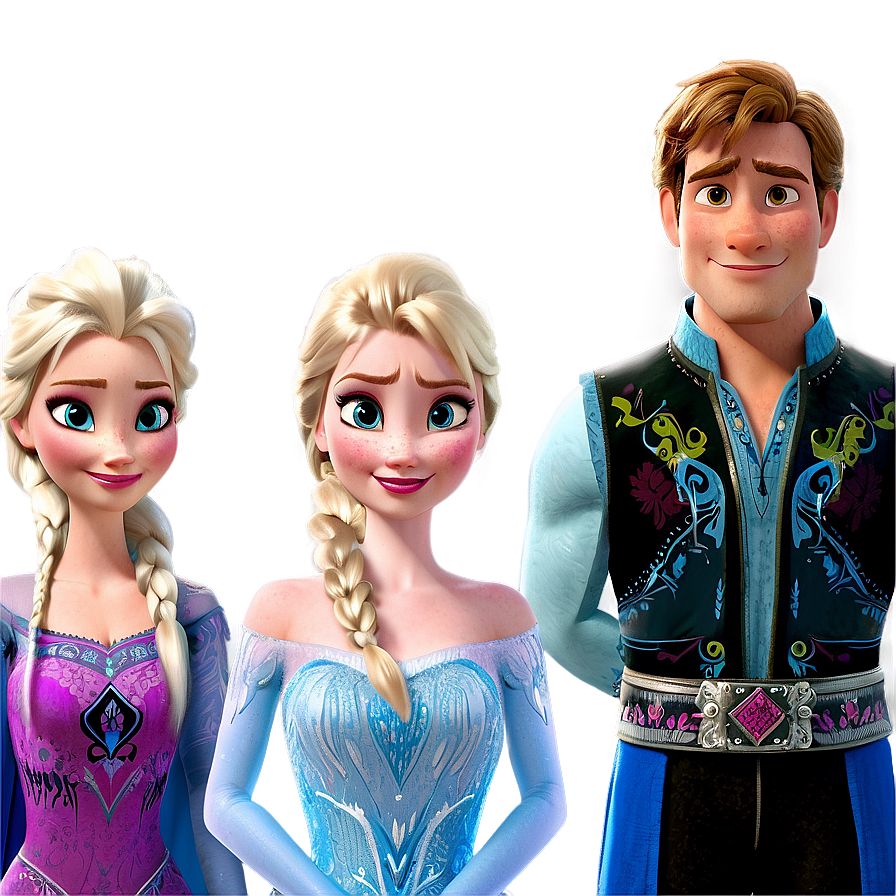 Frozen Characters Family Portrait Png Yhe