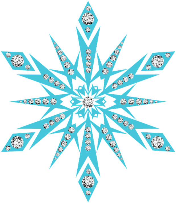 Frozen Diamond Snowflake Design