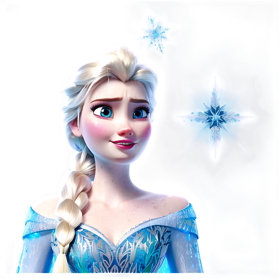 Frozen Elsa's Fearless Face Png Wii65