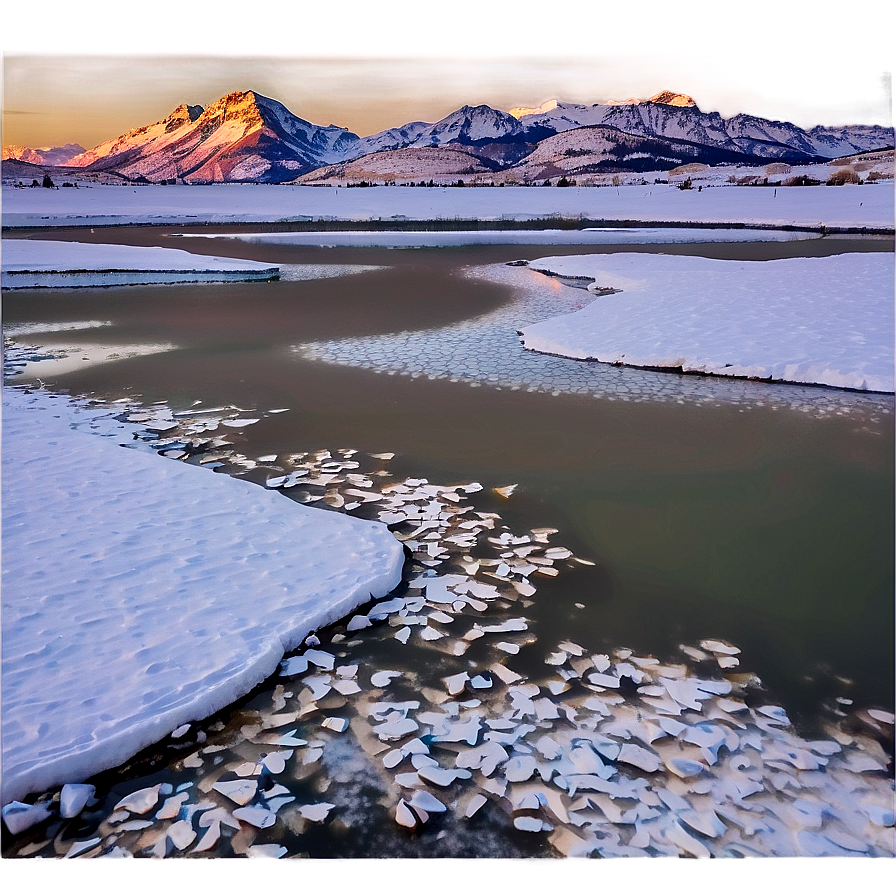 Frozen Lake Under Snow Png Ols40