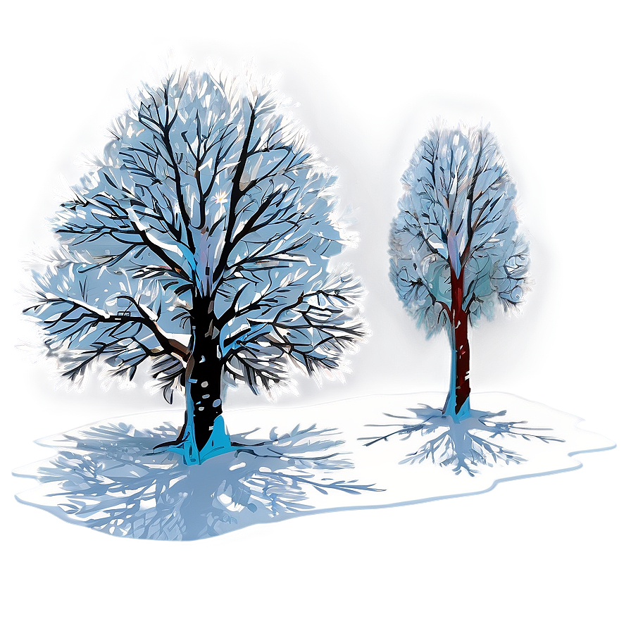 Frozen Snow Trees Png 06292024