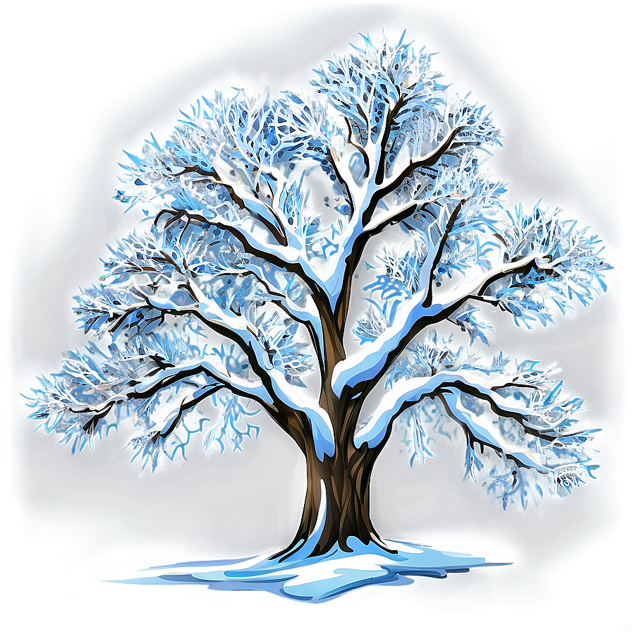 Frozen Snow Trees Png 06292024